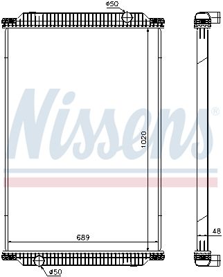 Radiator, engine cooling NISSENS 67196