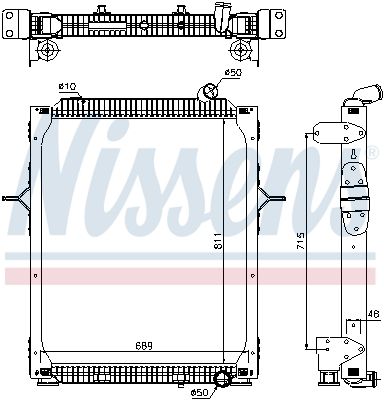 Radiator, engine cooling NISSENS 67206