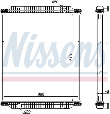 Radiator, engine cooling NISSENS 67218