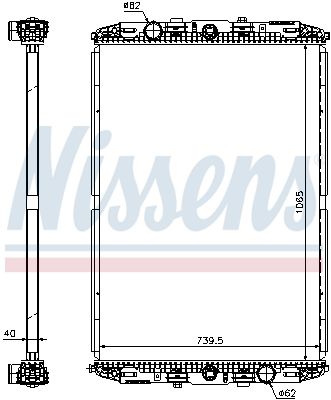 Radiator, engine cooling NISSENS 67219