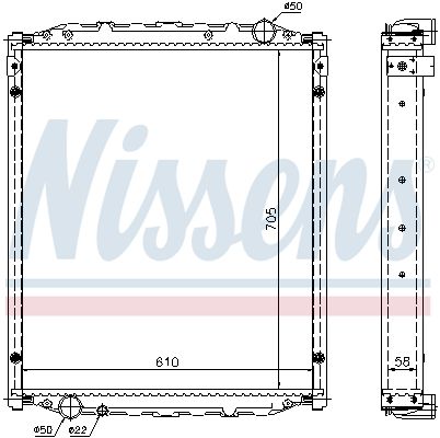 NISSENS 67220A Radiator, engine cooling