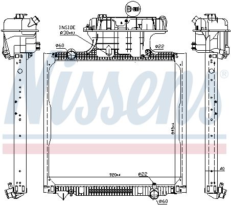 NISSENS 67225 Radiator, engine cooling
