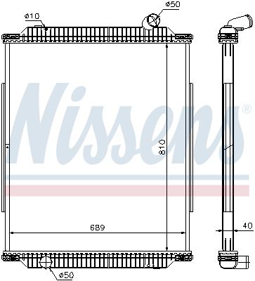 Radiator, engine cooling NISSENS 672450