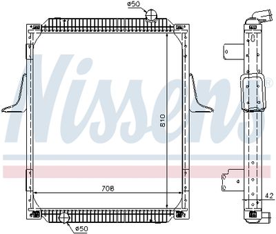 Radiator, engine cooling NISSENS 67248