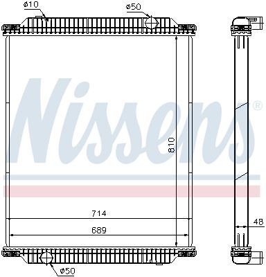 Radiator, engine cooling NISSENS 672570