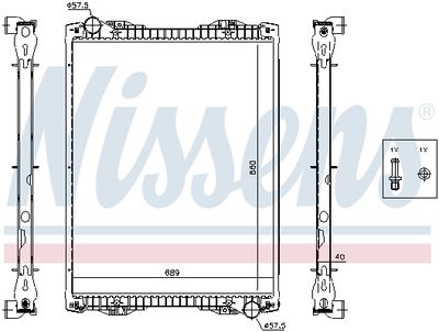 Radiator, engine cooling NISSENS 67259A