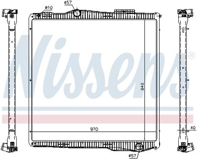 Radiator, engine cooling NISSENS 67291