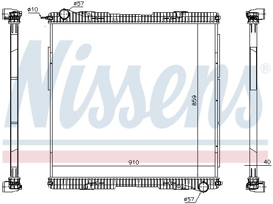 NISSENS 672920 Radiator, engine cooling