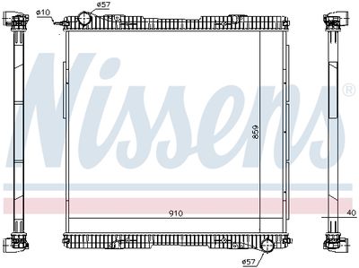 Radiator, engine cooling NISSENS 672920