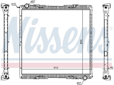 Radiator, engine cooling NISSENS 67292