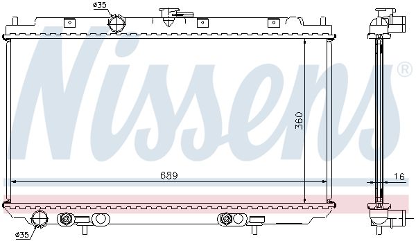 NISSENS 67347A Radiator, engine cooling