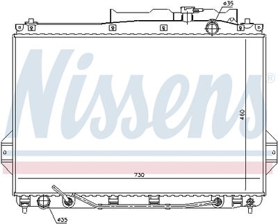 Radiator, engine cooling NISSENS 675009