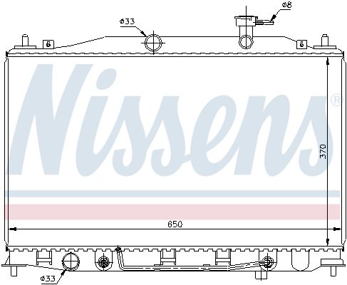 NISSENS 67503 Radiator, engine cooling