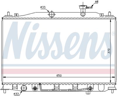 Radiator, engine cooling NISSENS 67503