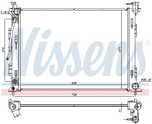 NISSENS 675049 Radiator, engine cooling