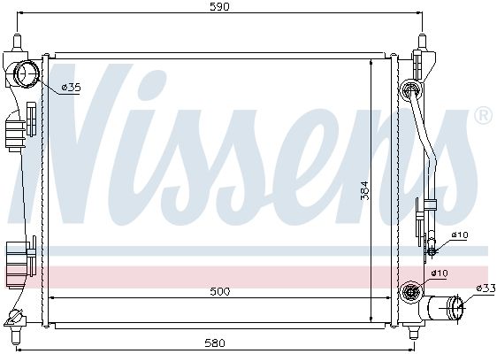 NISSENS 67553 Radiator, engine cooling