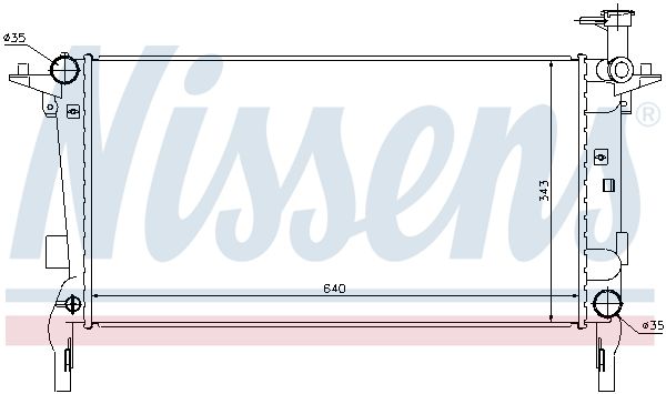 NISSENS 67554 Radiator, engine cooling