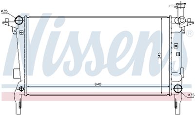 Radiator, engine cooling NISSENS 67554