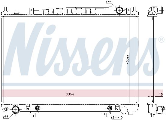 NISSENS 681209 Radiator, engine cooling