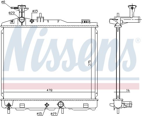 NISSENS 68187 Radiator, engine cooling