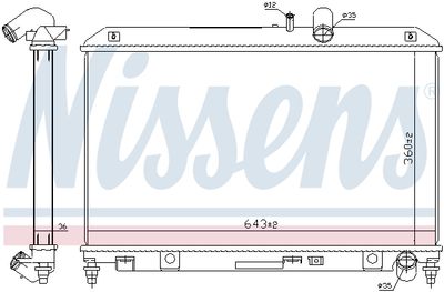 Radiator, engine cooling NISSENS 68540