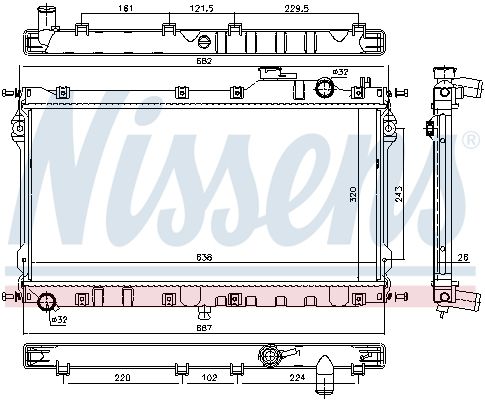 NISSENS 68559 Radiator, engine cooling