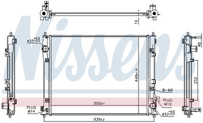 Radiator, engine cooling NISSENS 686802