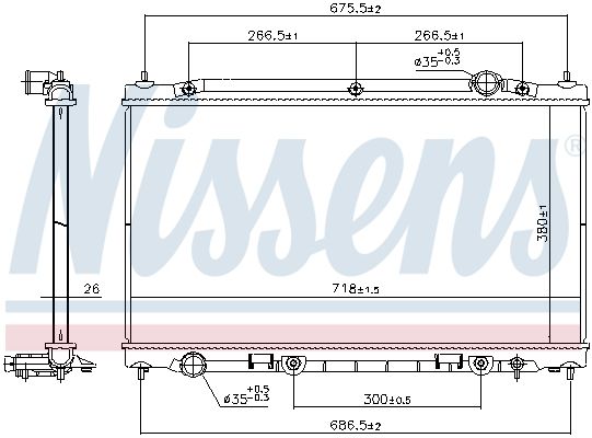 NISSENS 686805 Radiator, engine cooling