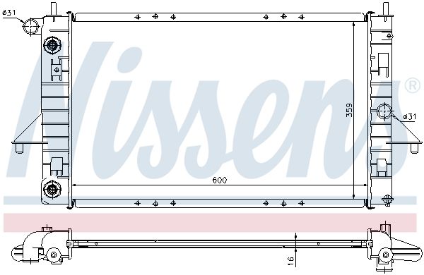 NISSENS 689011 Radiator, engine cooling
