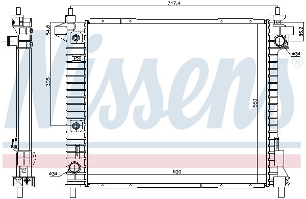 NISSENS 69094 Radiator, engine cooling
