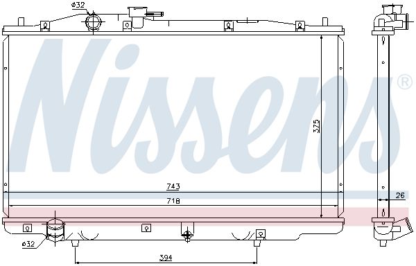 NISSENS 69464 Radiator, engine cooling