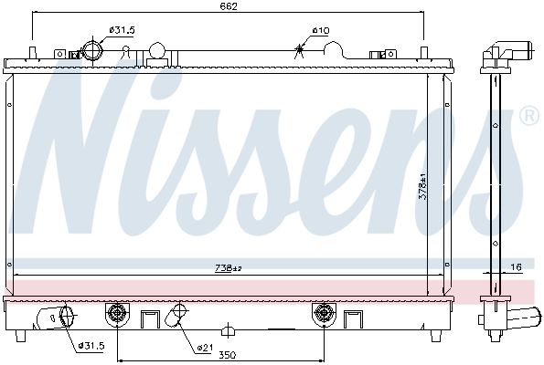 NISSENS 69465 Radiator, engine cooling
