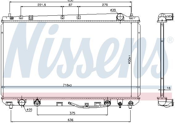 NISSENS 69478 Radiator, engine cooling