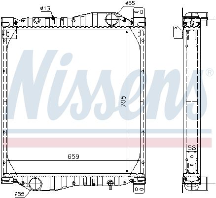 NISSENS 69606A Radiator, engine cooling