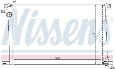 Radiator, engine cooling NISSENS 69706