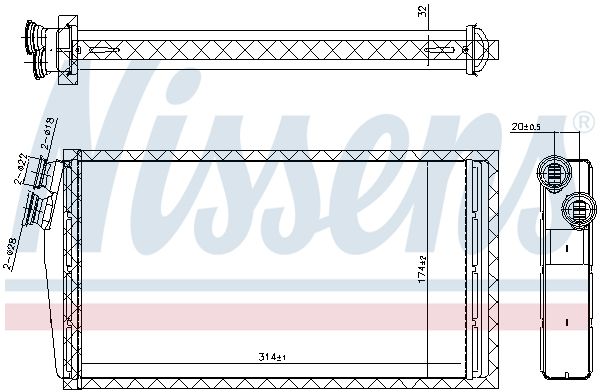 NISSENS 707206 Heat Exchanger, interior heating