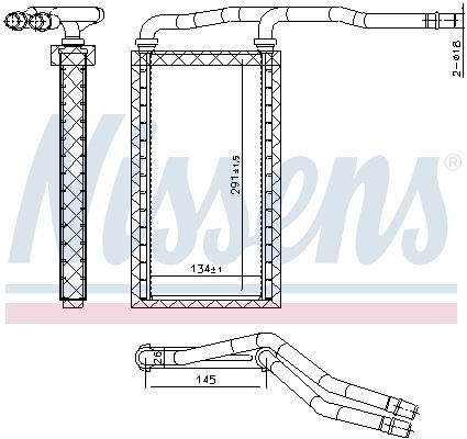 NISSENS 707208 Heat Exchanger, interior heating