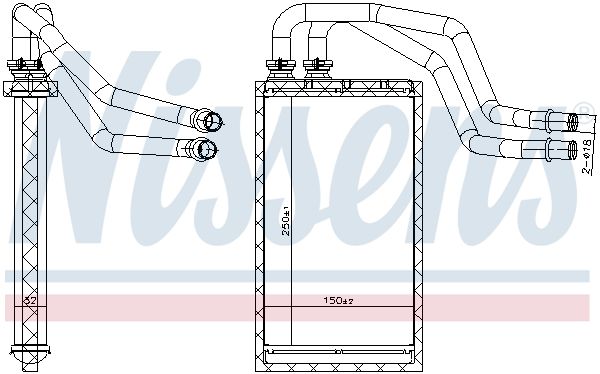 NISSENS 707215 Heat Exchanger, interior heating