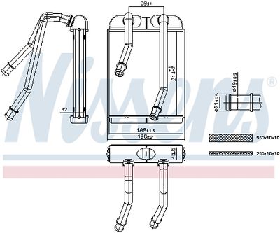 Heat Exchanger, interior heating NISSENS 707227
