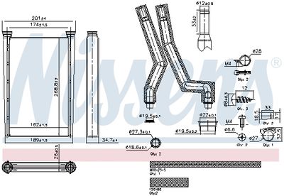 Heat Exchanger, interior heating NISSENS 707242