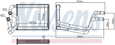 Heat Exchanger, interior heating NISSENS 707245