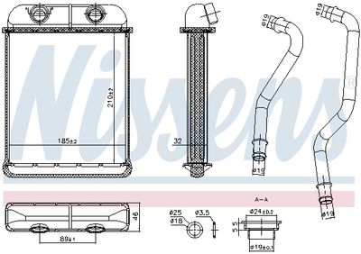 Heat Exchanger, interior heating NISSENS 707257
