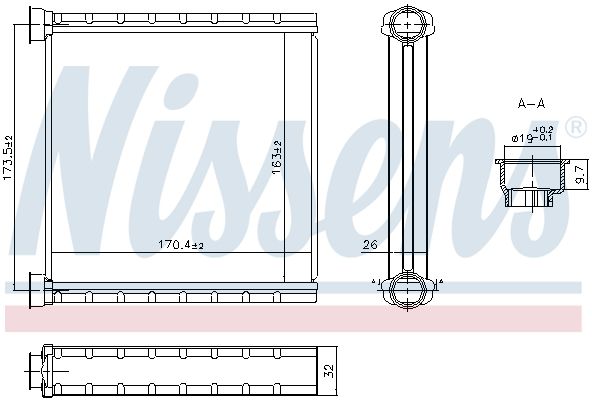 NISSENS 707278 Heat Exchanger, interior heating
