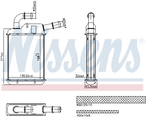 NISSENS 707279 Heat Exchanger, interior heating