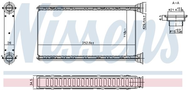NISSENS 707288 Heat Exchanger, interior heating