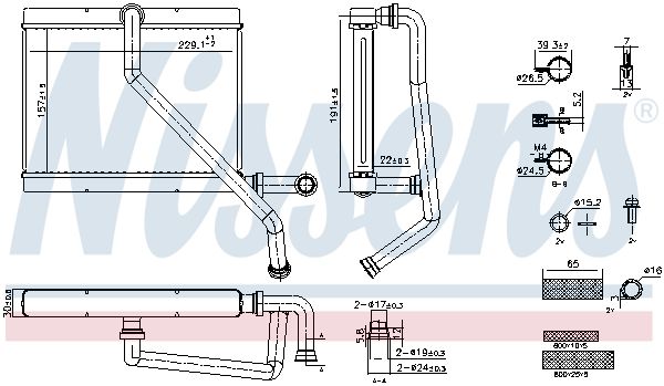 NISSENS 707289 Heat Exchanger, interior heating
