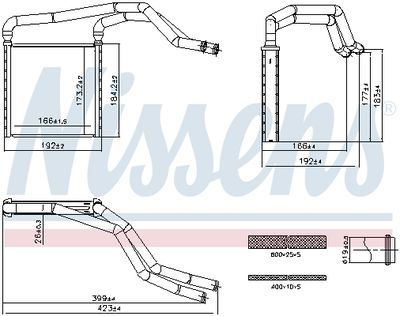 Heat Exchanger, interior heating NISSENS 707298