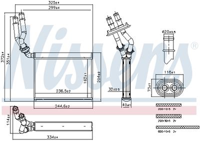 Heat Exchanger, interior heating NISSENS 707299