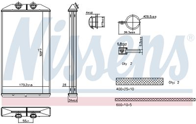 Heat Exchanger, interior heating NISSENS 707314