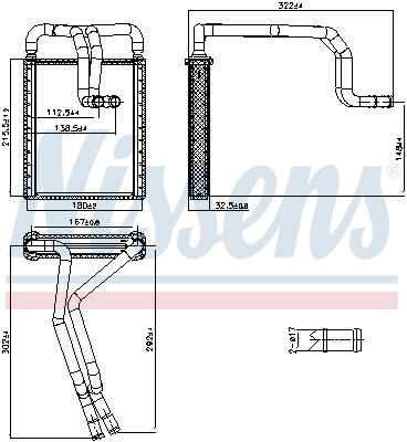 Heat Exchanger, interior heating NISSENS 707326